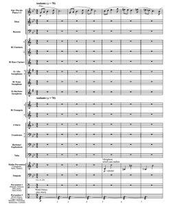 歌谣与野蛮人之舞 初-中级 交响管乐合奏总谱+分谱 2.5级 有试听-云音圈