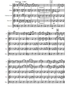 步步高 木管五重奏总谱+分谱 有试听-云音圈