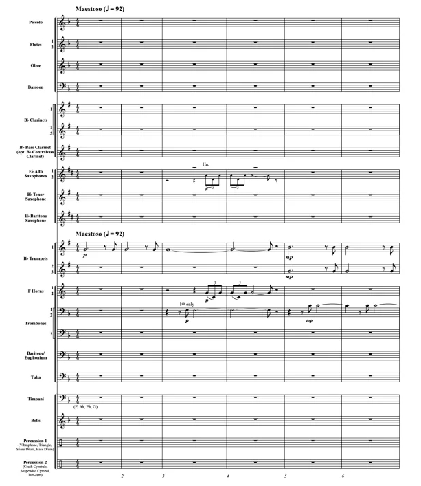 永远团结，永远坚强 中级 交响管乐合奏总谱+分谱 4级 有试听