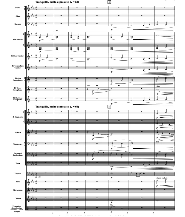 波纹水彩 巴马吉斯版 初级 交响管乐合奏总谱+分谱 2级 有试听