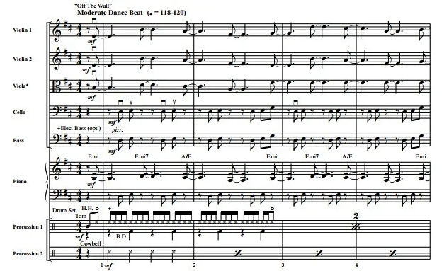 流行乐之王串烧组曲 摩尔版 中级 交响弦乐合奏总谱+分谱 G3.5 有试听