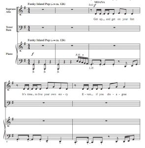 商品为SATB 四声部合唱线谱 海洋奇缘2 还有什么比这更好的呢 比林斯利版 混声流行合唱谱 有试听-云音圈