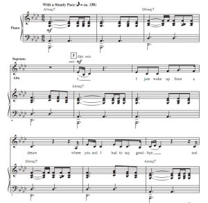 商品为SATB 四声部合唱线谱 火星哥+嘎嘎小姐 布莱默版 Die With A Smile  混声流行合唱谱 有试听-云音圈