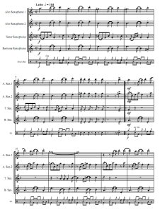 火车头 AATB萨克斯四重奏总谱+分谱 有试听-云音圈