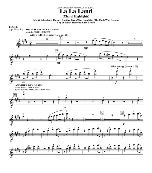 商品为合唱伴奏分谱 爱乐之城精选串烧 合唱伴奏分谱 有试听