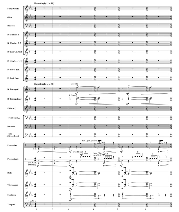 爱尔兰古风 初级 交响管乐合奏总谱+分谱 3级 有试听