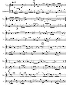 爱的故事主题曲 Theme from Love Story 小提琴大提琴二重奏 总分谱 有试听-云音圈