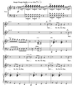 商品为SA 二声部合唱线谱 爵士经典 Hey! Ba-Ba-Re-Bop 泽格里版 童声女声合唱谱 有试听-云音圈