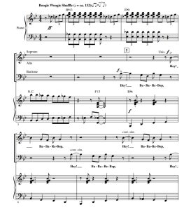 商品为SAB 三声部合唱线谱 爵士经典 Hey! Ba-Ba-Re-Bop 泽格里版 混声合唱谱 有试听-云音圈