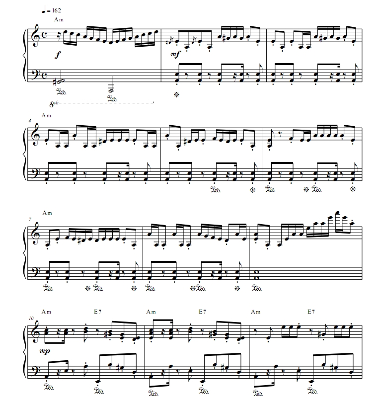 物理魔法使马修2 片头曲 Bling-Bang-Bang-Born 高级版 钢琴独奏 有试听