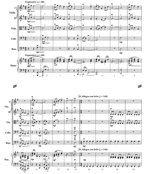 理念 初级 交响弦乐合奏总谱+分谱 有试听