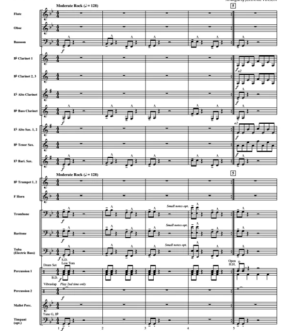 疯狂列车 文森版 初级 交响管乐合奏总谱+分谱 2级 有试听