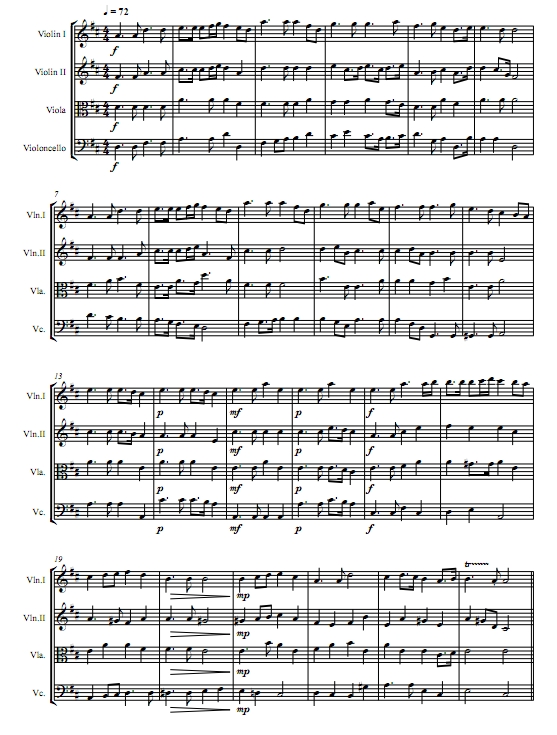 皇家烟火序曲 亨德尔 弦乐四重奏总谱+分谱 有试听