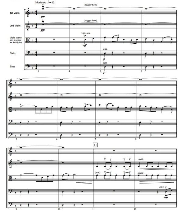 真爱是黑发 中级 交响弦乐合奏总谱+分谱 3级 有试听