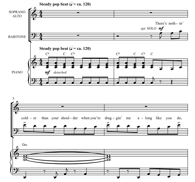 商品为SAB 三声部合唱线谱 神秘魔法 比林斯利版 混声合唱谱 有试听