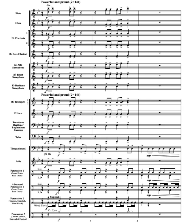 种马之魂 初级 交响管乐合奏总谱+分谱 1级 有试听