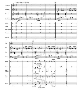 突尼斯之夜 中级 打击乐重奏总谱+分谱 有试听-云音圈