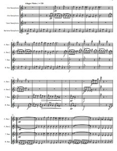 精灵之舞(帕克舞曲) 格里格 AATB萨克斯四重奏总谱+分谱 有试听-云音圈