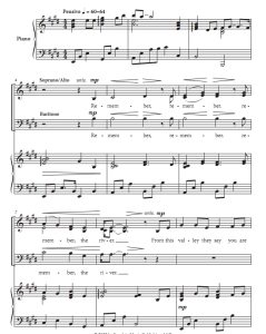 商品为SAB 三声部合唱线谱 红河谷  史密斯版 混声合唱SAB+钢琴谱 有试听-云音圈