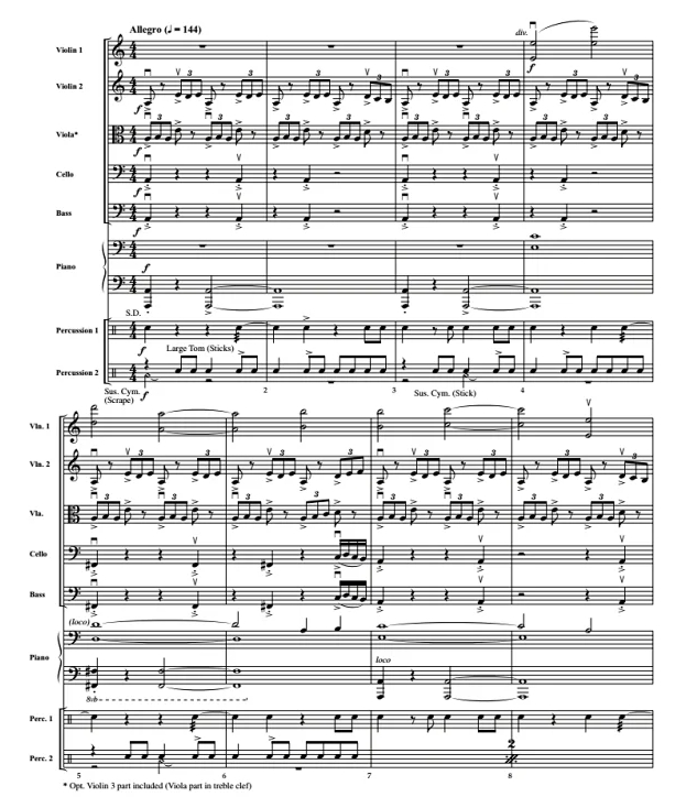 纳尼亚传奇2-凯斯宾王子 中级 交响弦乐合奏总谱+分谱 3-4级 有试听