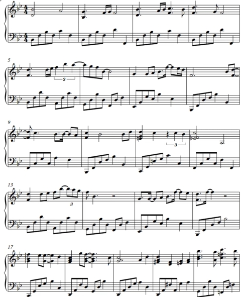 美女与野兽 瞬间如何永恒 席琳迪翁 高级版 钢琴独奏 有试听