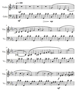 肖斯塔科维奇 第二圆舞曲 小提琴大提琴二重奏 总分谱 有试听-云音圈