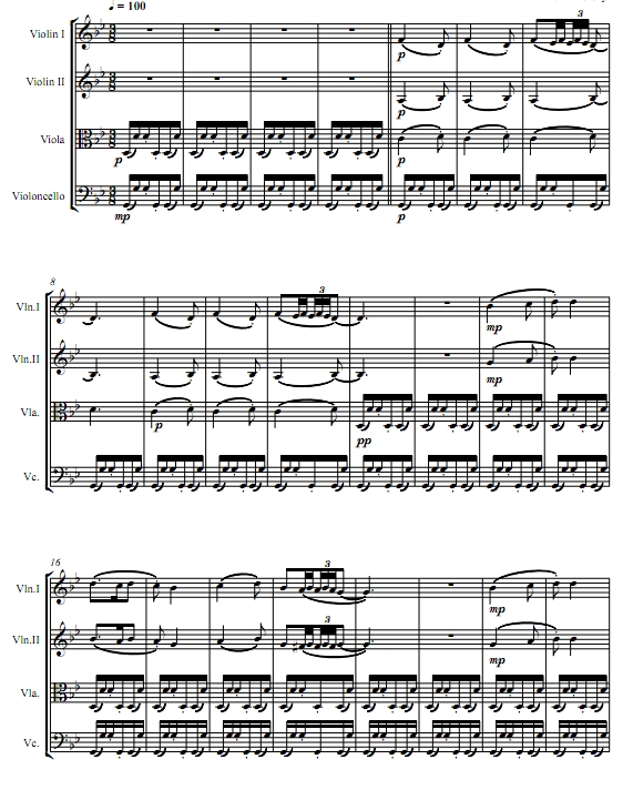 胡桃夹子 阿拉伯舞 柴可夫斯基 弦乐四重奏总谱+分谱 有试听