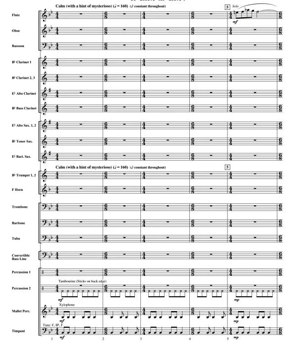 脉搏跳动 初级管乐 交响管乐合奏总谱+分谱 有试听