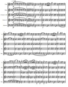 自由钟进行曲 苏萨 木管五重奏总谱+分谱 有试听-云音圈