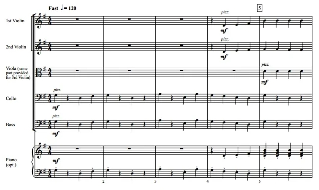 色彩绽放 初级 交响弦乐合奏总谱+分谱 G1.5 有试听