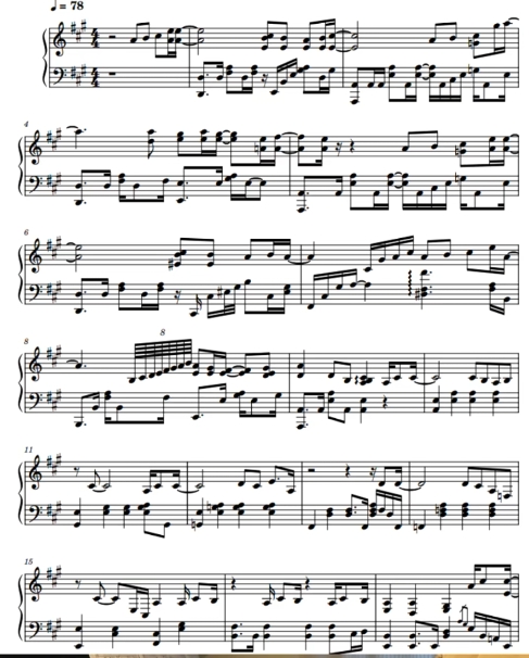 花海 周杰伦 完美版 钢琴独奏 有试听