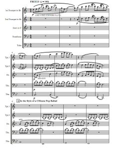 茉莉花 加拿大铜管五重奏总谱+分谱 有试听-云音圈