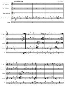 草稿 萨克斯四重奏总谱+分谱 有试听-云音圈