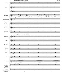 蓝岭画卷 初-中级 交响管乐合奏总谱+分谱 2.5级 有试听-云音圈