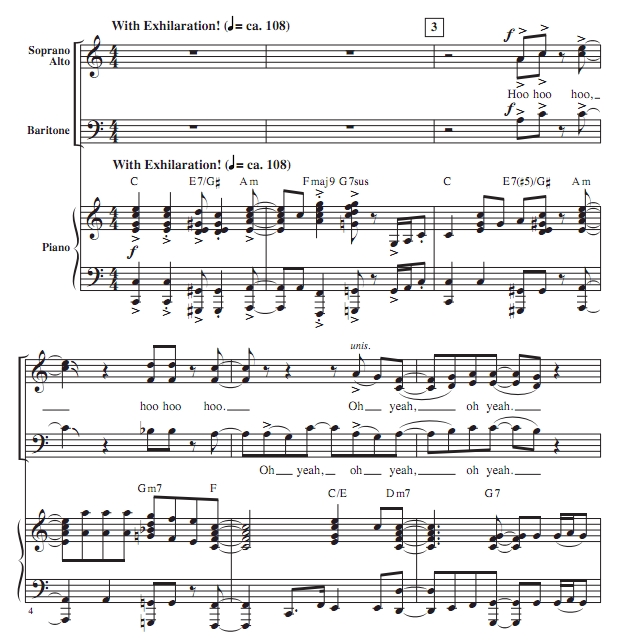 商品为SAB 三声部合唱线谱 詹妮弗.哈德森 Let There Be Joy 布莱默版 混声圣诞合唱谱 有试听