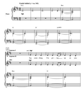 商品为SSA 三声部合唱线谱 说些什么 比林斯利版  童声女声合唱谱 有试听-云音圈