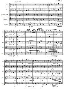 贝多芬G大调第十钢琴奏鸣曲Op.14 No.2第二乐章 木管五重奏总谱+分谱 有试听-云音圈