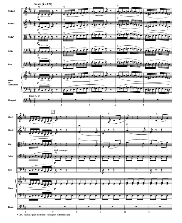 费加罗的婚礼序曲 霍夫曼版 中级 交响弦乐合奏总谱+分谱 3-4级 有试听