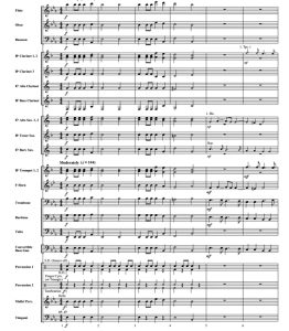 都铎王朝组曲 初级 交响管乐合奏总谱+分谱 2级 有试听-云音圈