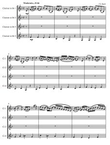 醒来吧 巴赫 单簧管四重奏总谱+分谱 有试听-云音圈