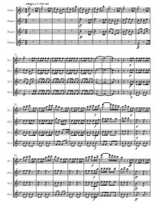 钟声颂歌 圣诞 长笛四重奏总谱+分谱 有试听-云音圈