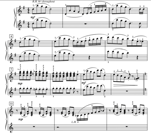 铃儿响叮当 圣诞歌曲 四手联弹 有试听