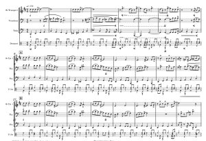 铃儿响叮当摇滚版 铜管四重奏 总谱+分谱 有试听-云音圈