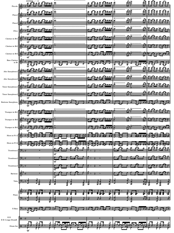 阿拉木汗 交响管乐总谱+分谱 有试听