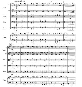 雷电的舞蹈 初级 交响弦乐合奏总谱+分谱 有试听-云音圈