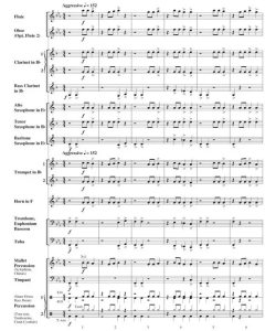 骑马格斗 初级 交响管乐合奏总谱+分谱 1.5级 有试听-云音圈