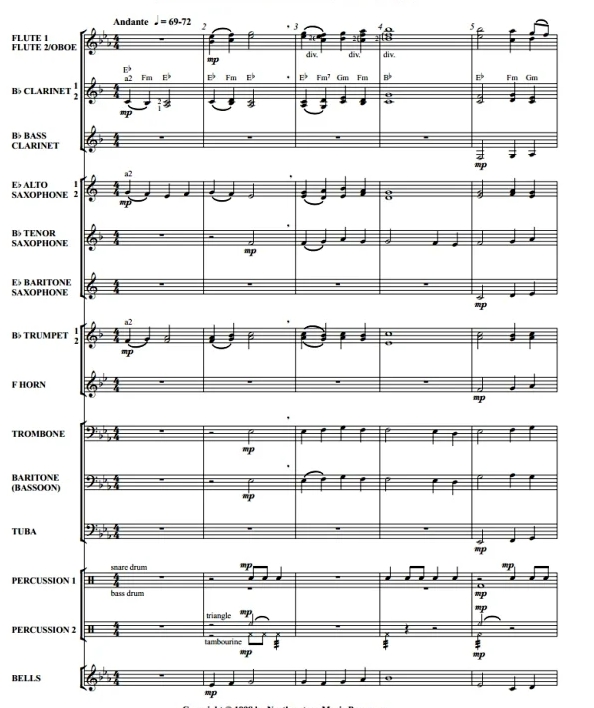 魔幻山谷 纳瓦尔版 入门级 交响管乐合奏总谱+分谱 有试听