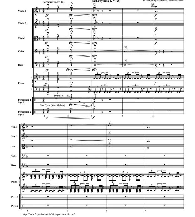 黑豹 中级 交响弦乐合奏总谱+分谱 3-4级 有试听