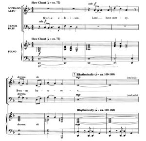 商品为SATB 四声部合唱线谱 Afrika Kyrie na Sanctus 贝克版 混声合唱+钢琴谱 有试听-云音圈