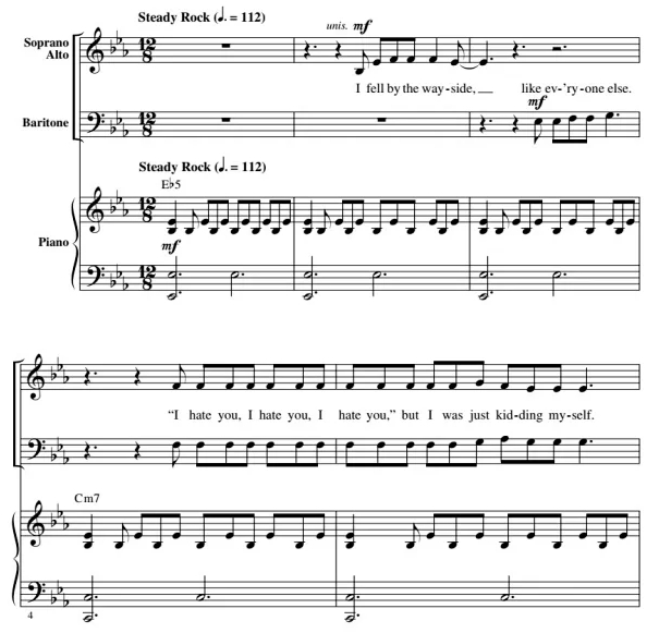 商品为SAB 三声部合唱线谱 Before You Go 布莱默版 混声流行合唱谱 有试听